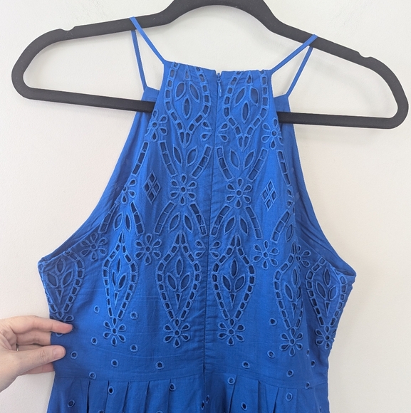 Parker Royal Blue Alana Sleeveless Eyelet Dress - Picture 8 of 15